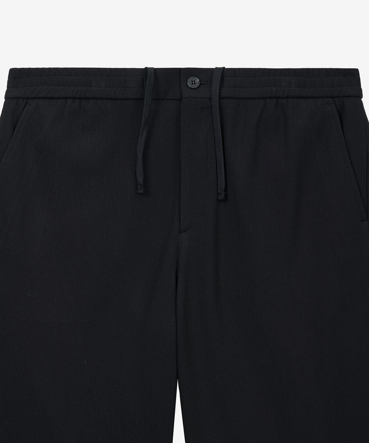 티엔지티(TNGT) Wide Fit Ribbed Banding Pants (Black) TNPA6E109BK