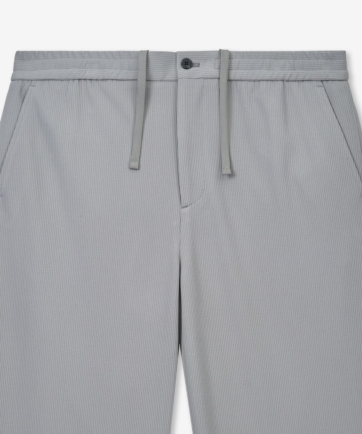 티엔지티(TNGT) Wide Fit Ribbed Banding Pants (Light Grey) TNPA6E109G2