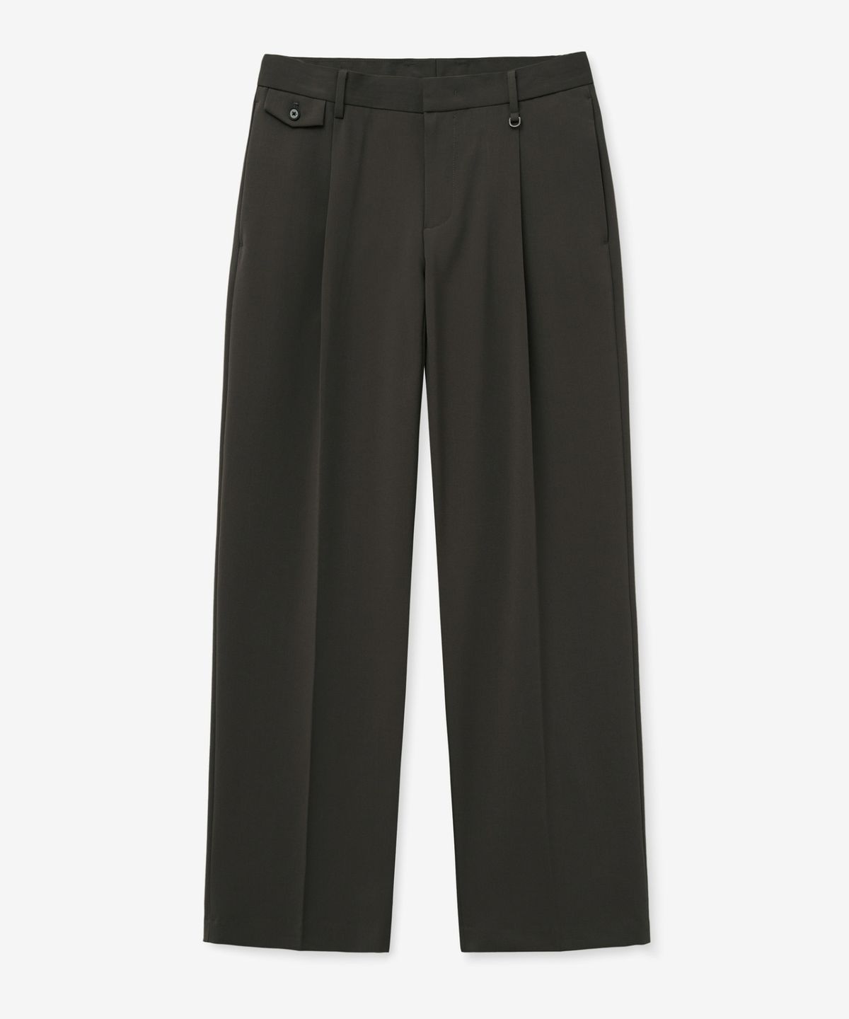 티엔지티(TNGT) Flap Detail Wide Fit Pants (Brown) TNPA6E102W2