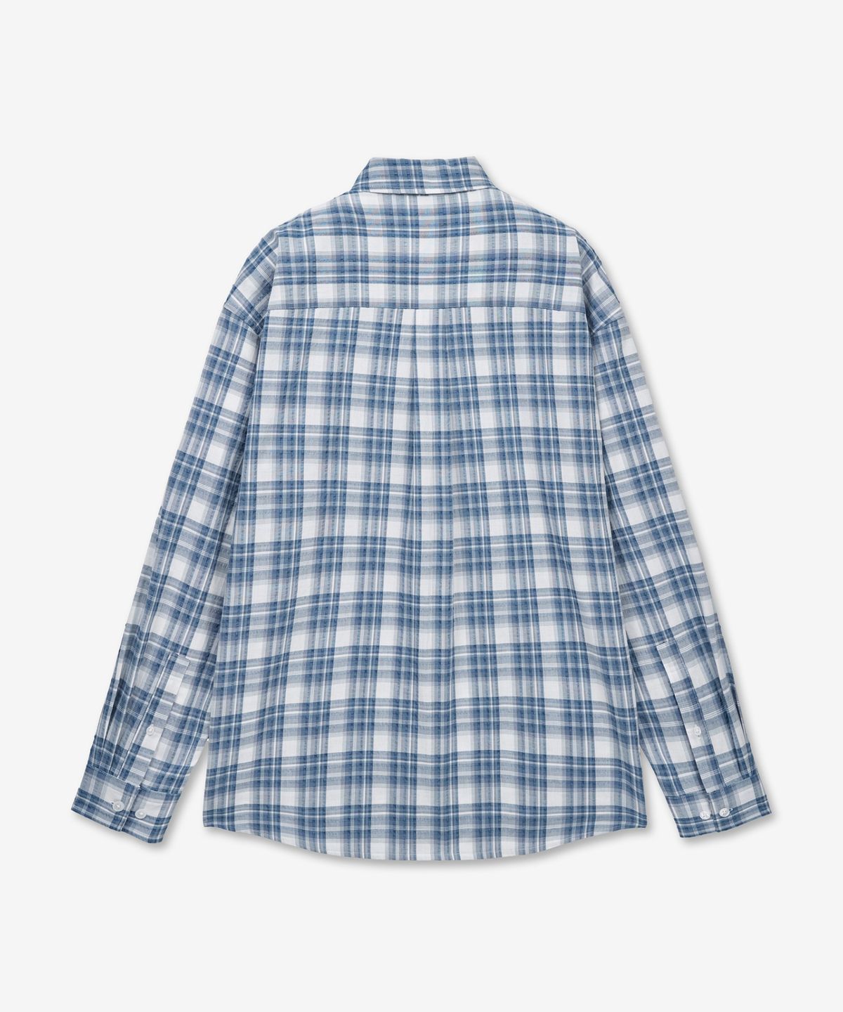 티엔지티(TNGT) Vintage Seersucker Check Shirt (Blue) TNSH6E107B2