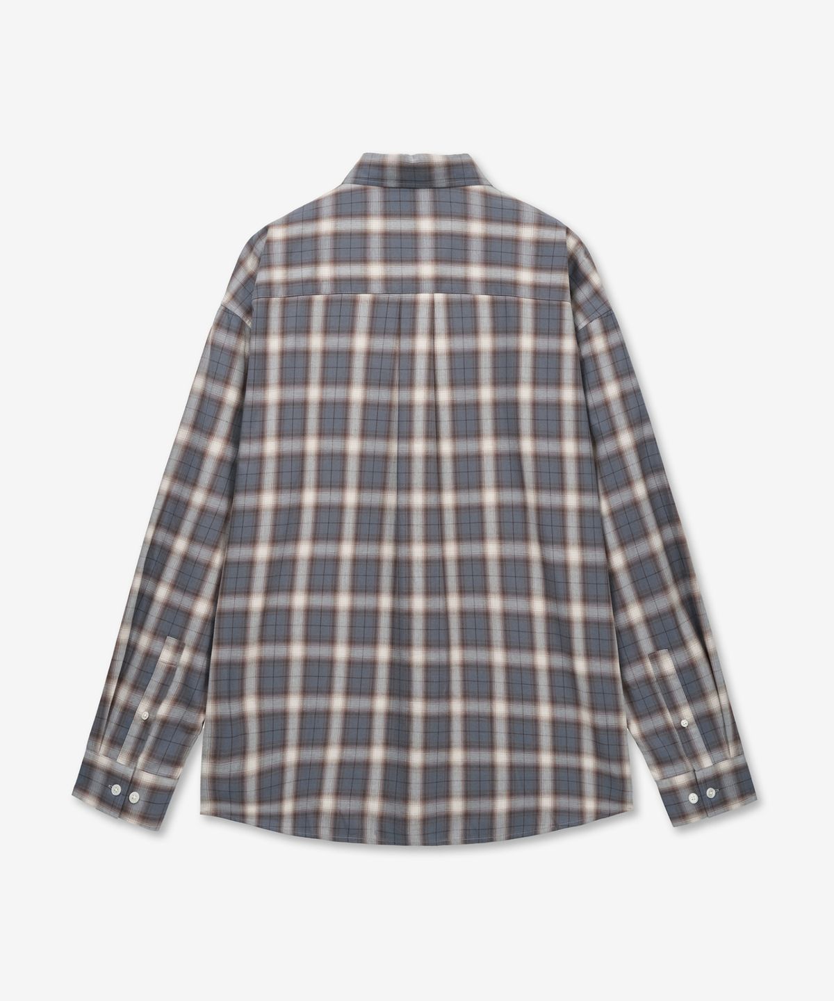 티엔지티(TNGT) Oversized Check Shirt (Ash Brown) TNSH6E106W2