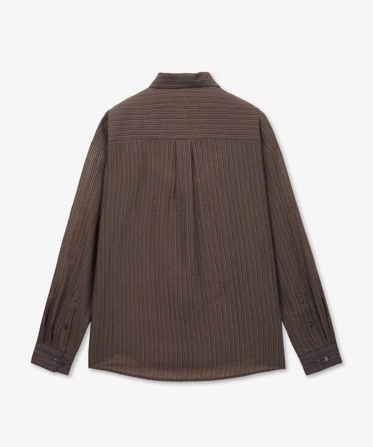 티엔지티(TNGT) Kinoshita Seersucker Stripe Shirts (Brown) TNSH6E103W2