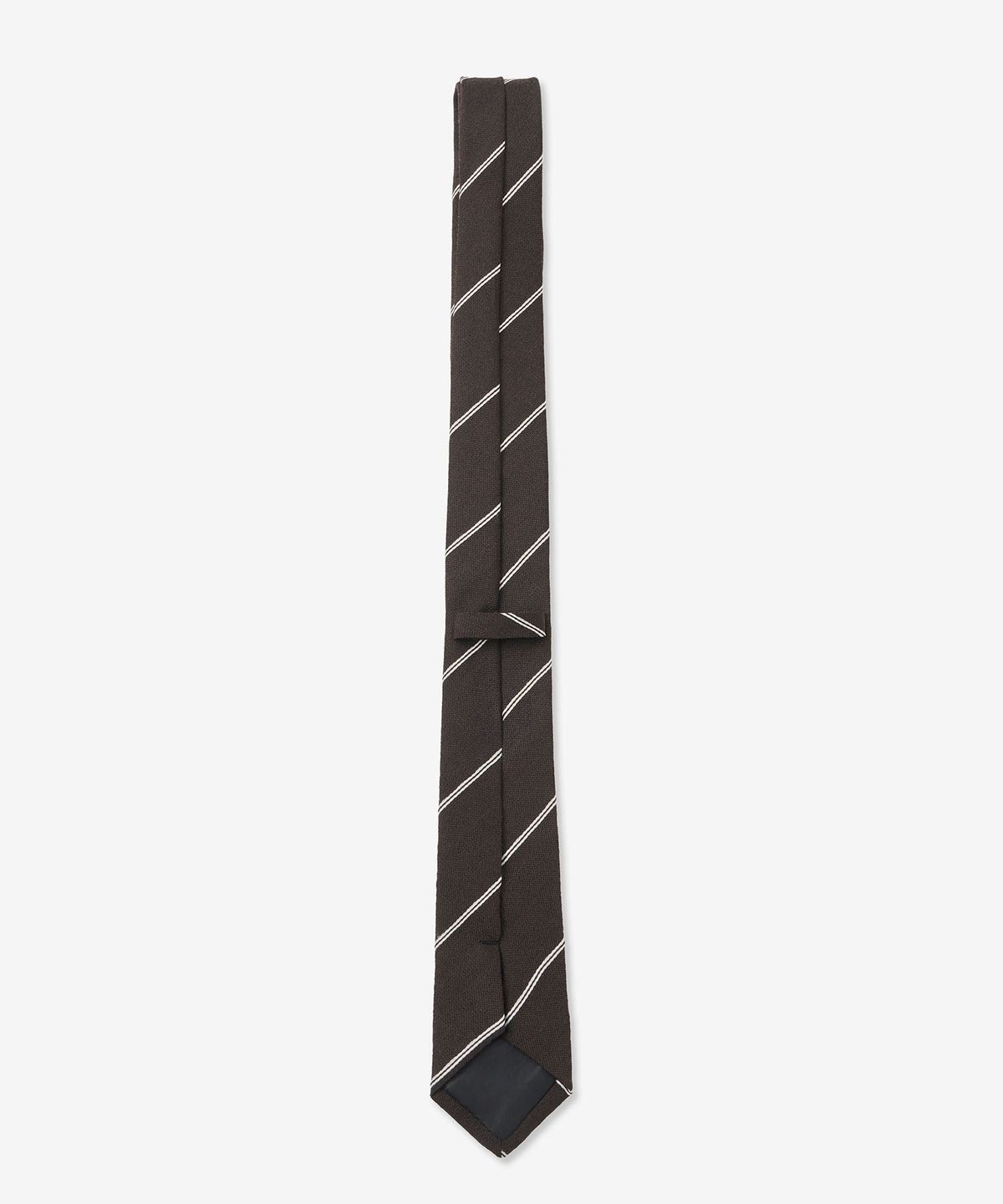 티엔지티(TNGT) Wool Blended Regimental Slim Tie (Deep Brown) TNNE6E101D2