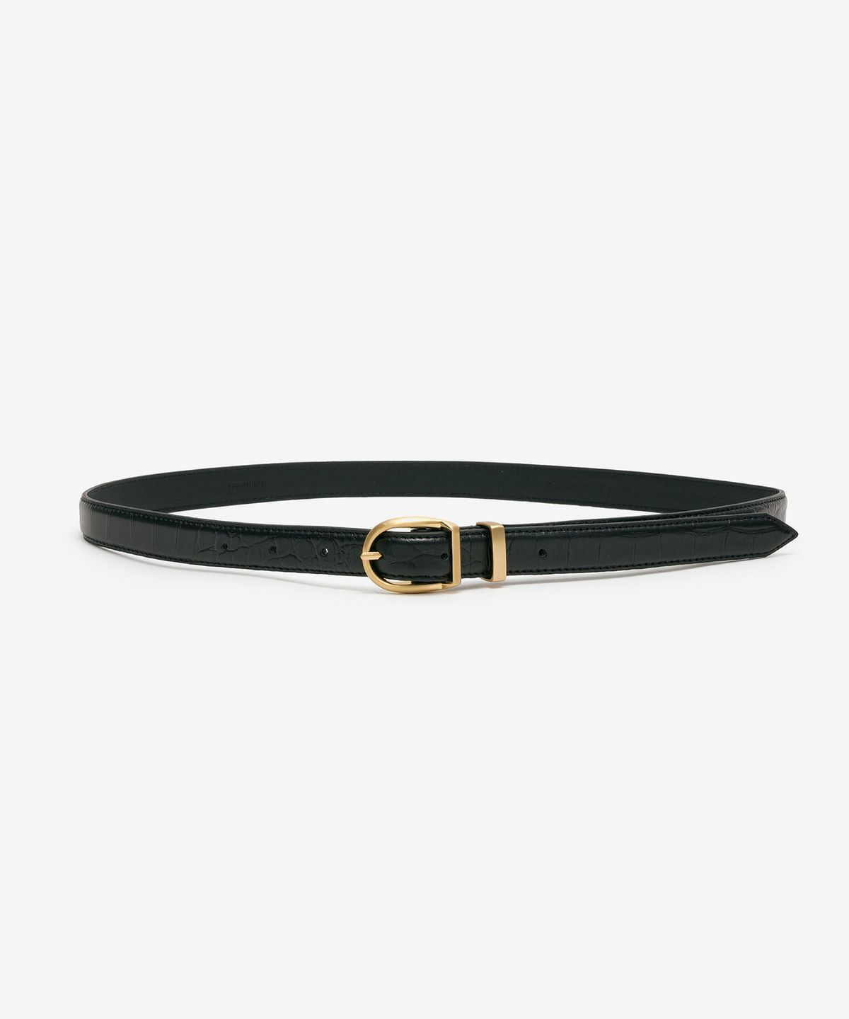 티엔지티(TNGT) Round Buckle Leather Belt (Gold) TNBE6E002GD