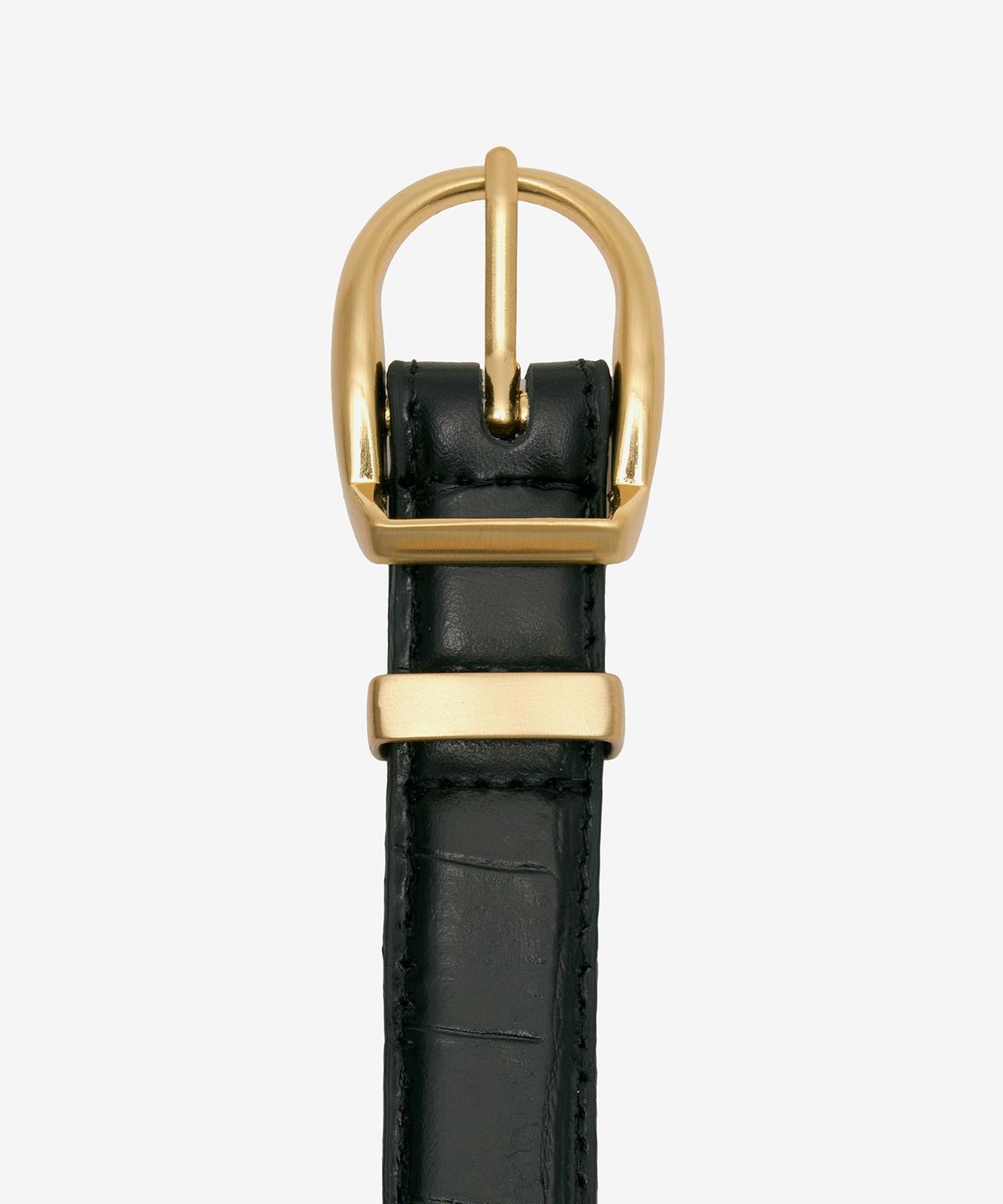 티엔지티(TNGT) Round Buckle Leather Belt (Gold) TNBE6E002GD