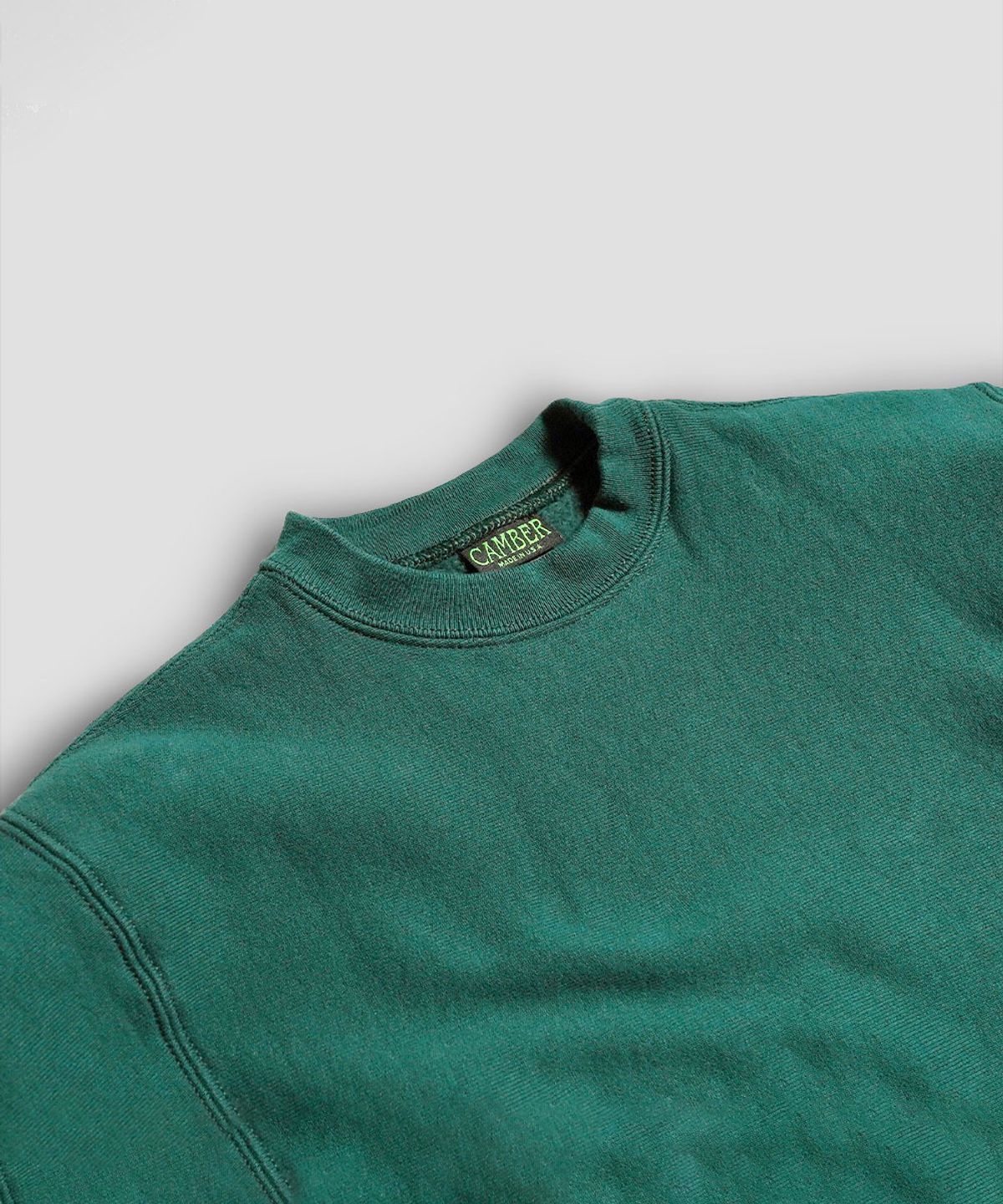 캠버 스포츠웨어(CAMBER SPORTSWEAR) 크로스니트 크루넥 스웻셔츠, 포레스트그린