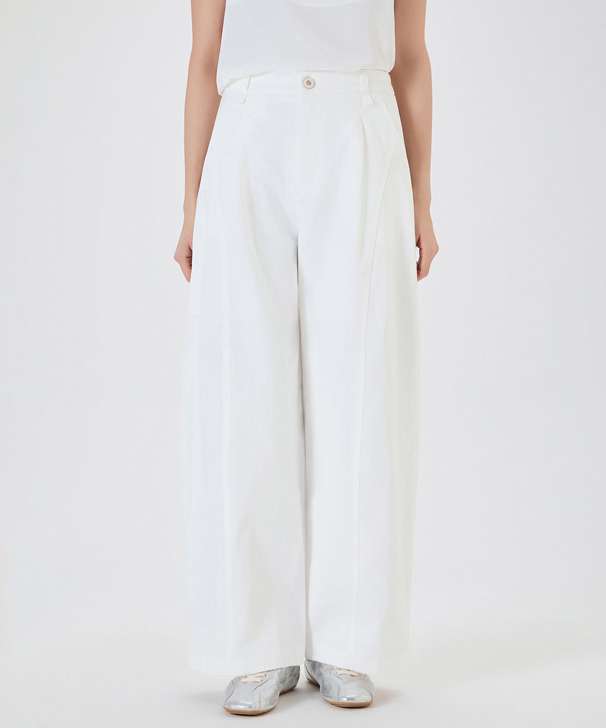 미쏘(MIXXO) 벌룬핏 원턱 코튼팬츠_MIWTCG34SS
