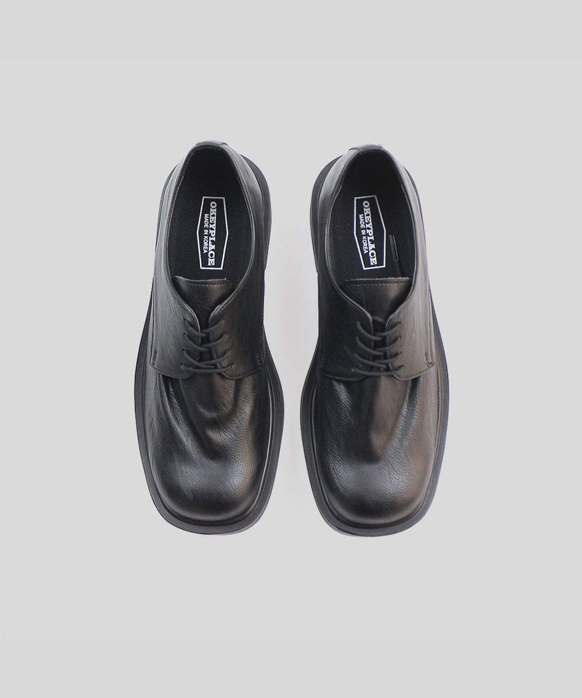 오키플레이스(OKEYPLACE) 4.5cm 빈티지 주름 더비슈즈 로퍼 (OKPL-45LF304)