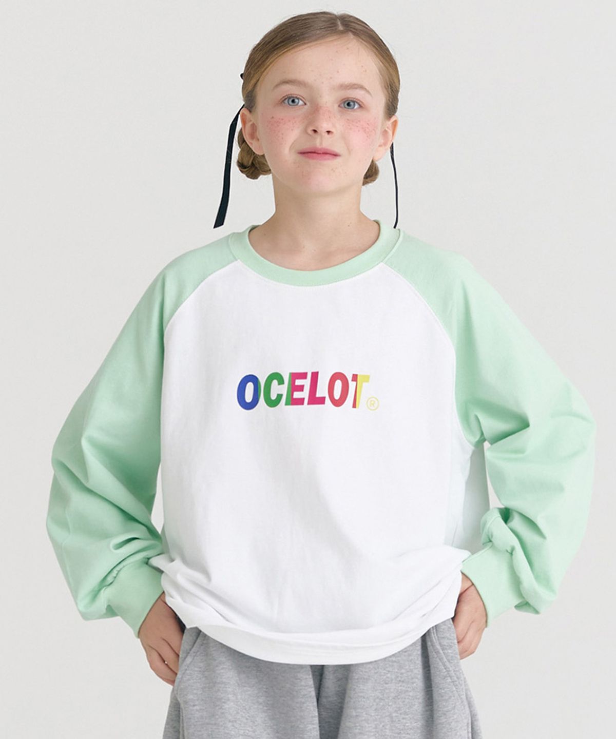 오실롯 주니어(OCELOT JUNIOR) F10 크레용 나그랑 긴팔 (그린)