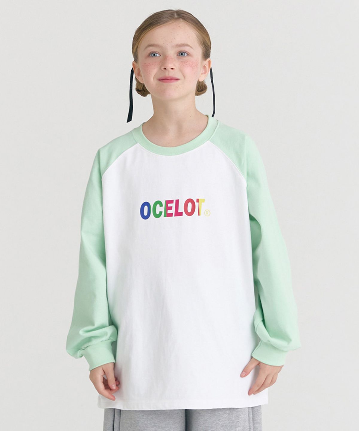 오실롯 주니어(OCELOT JUNIOR) F10 크레용 나그랑 긴팔 (그린)