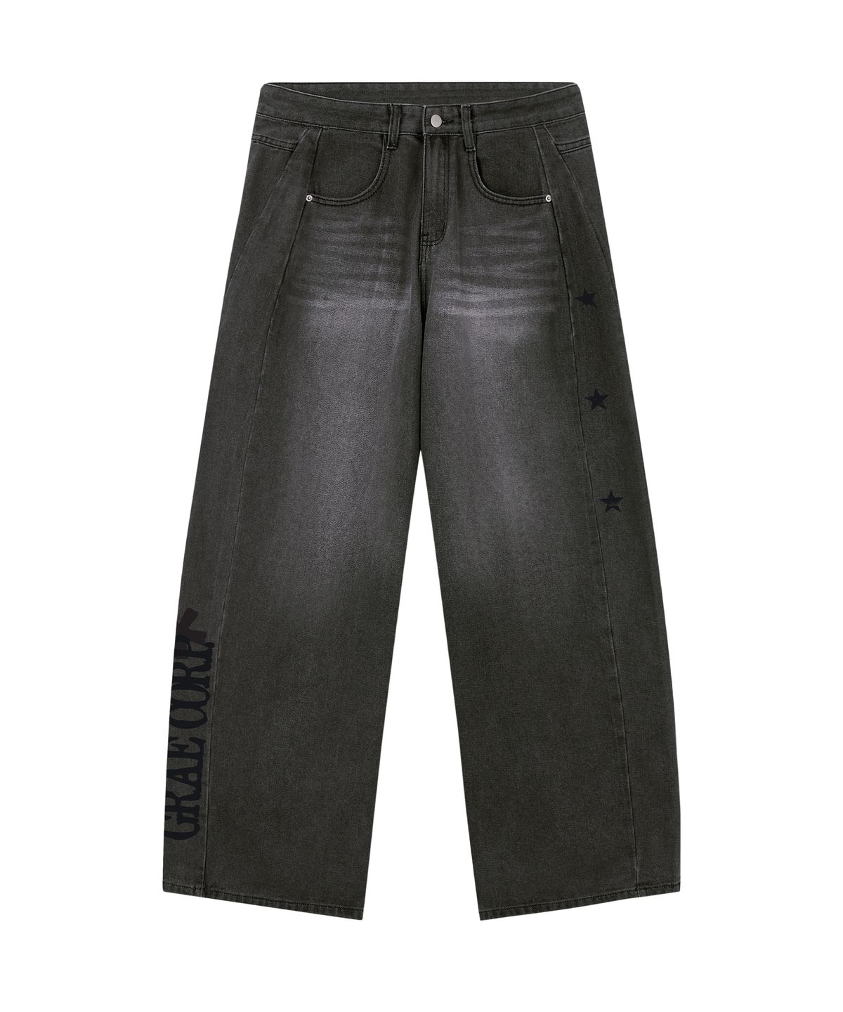 그레이버(GRAVER) [UNISEX]URBAN STAR 와이드 커브드 진_2color