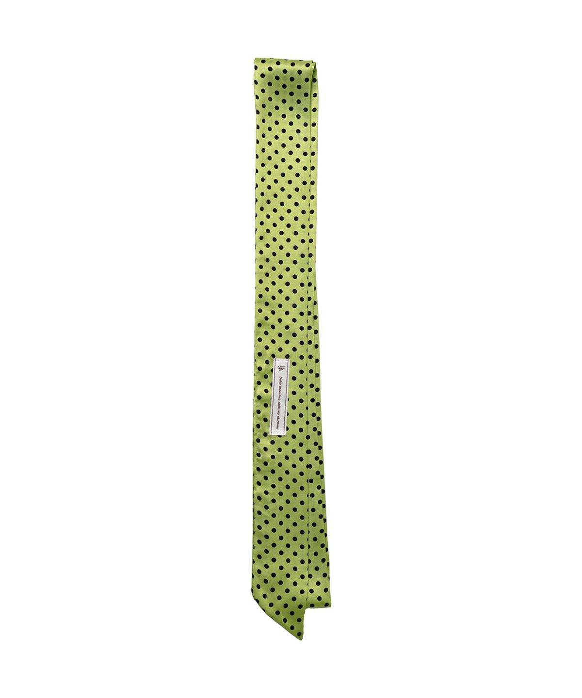 하스(HAS) HML016 Green Dot Satin Skinny Scarf