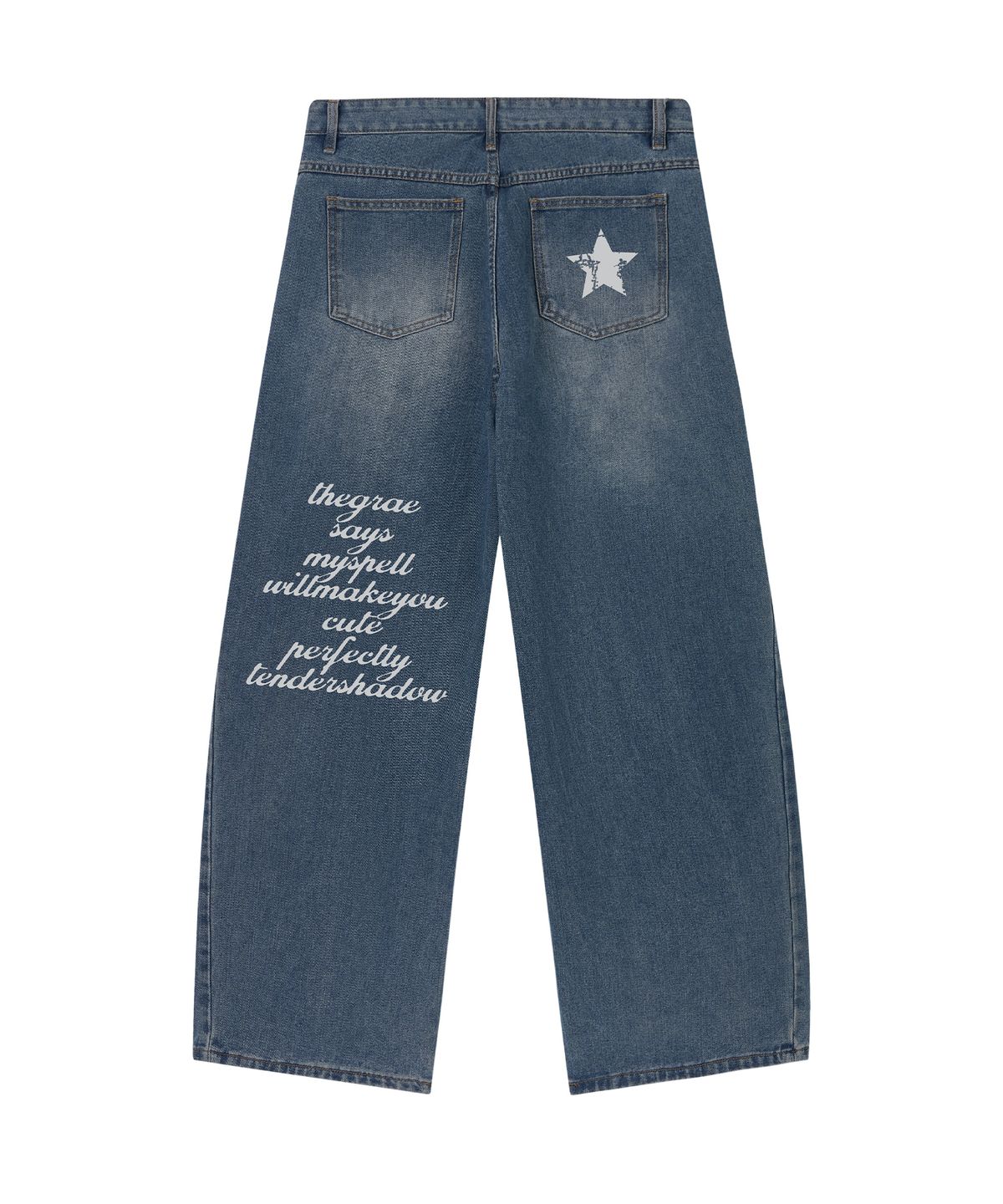 그레이버(GRAVER) [UNISEX]STAR H 와이드 커브드 진_3color