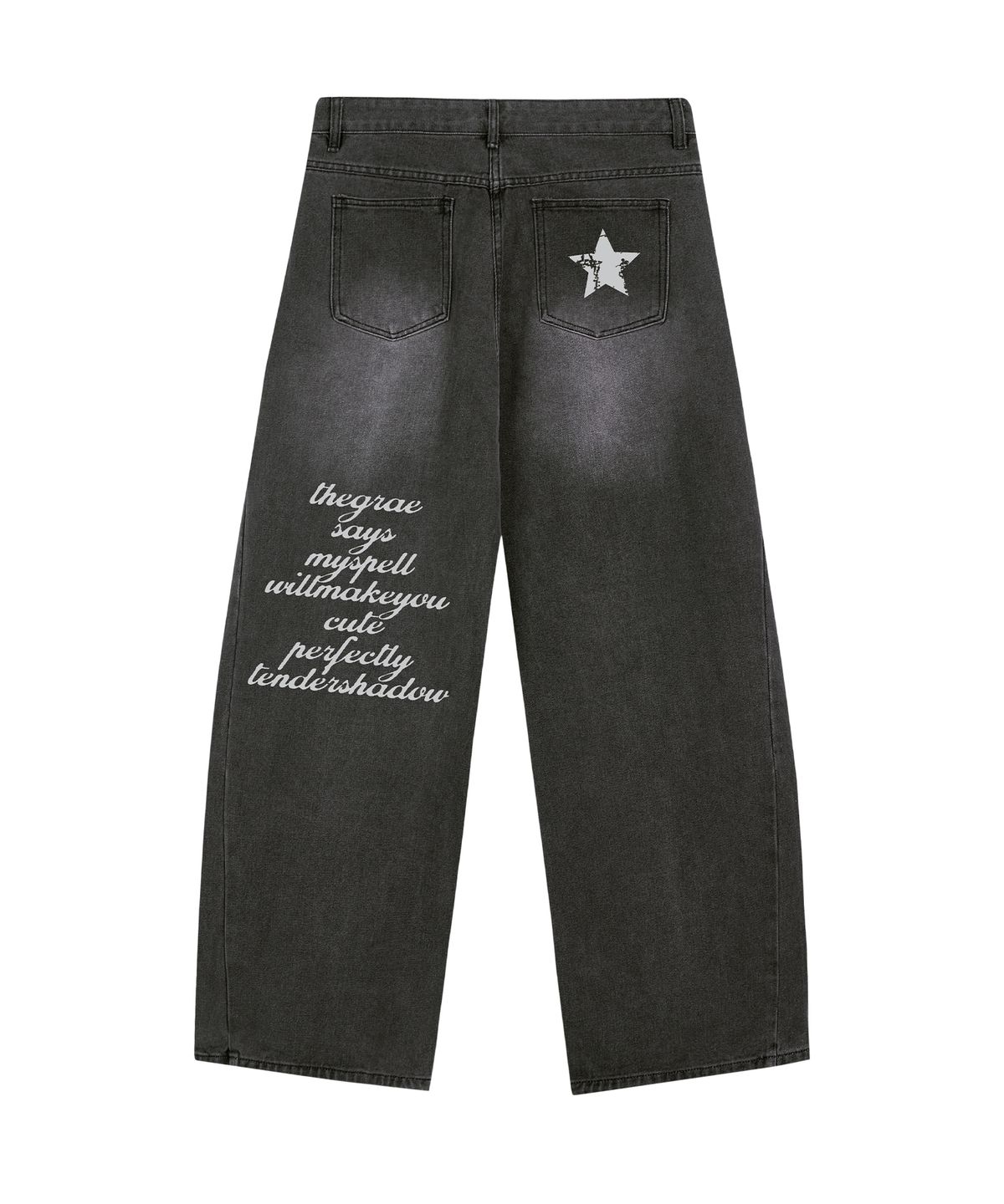 그레이버(GRAVER) [UNISEX]STAR H 와이드 커브드 진_3color