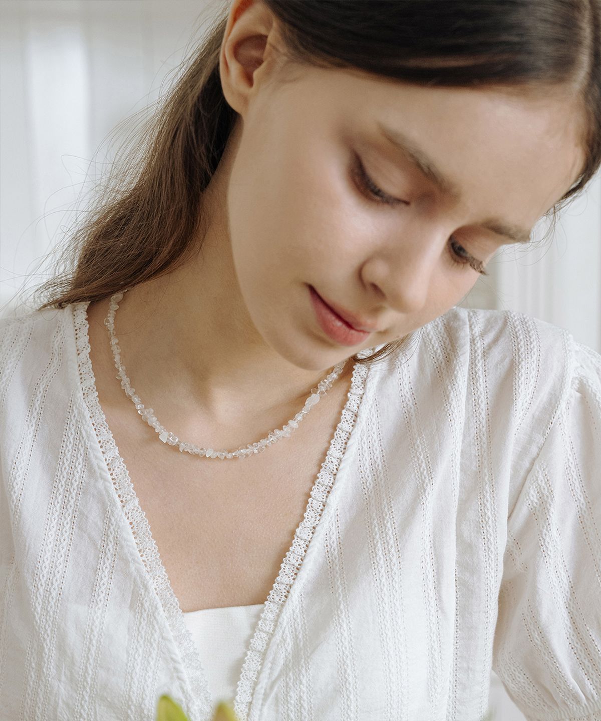 하스(HAS) HML010 Stone Chip Necklace