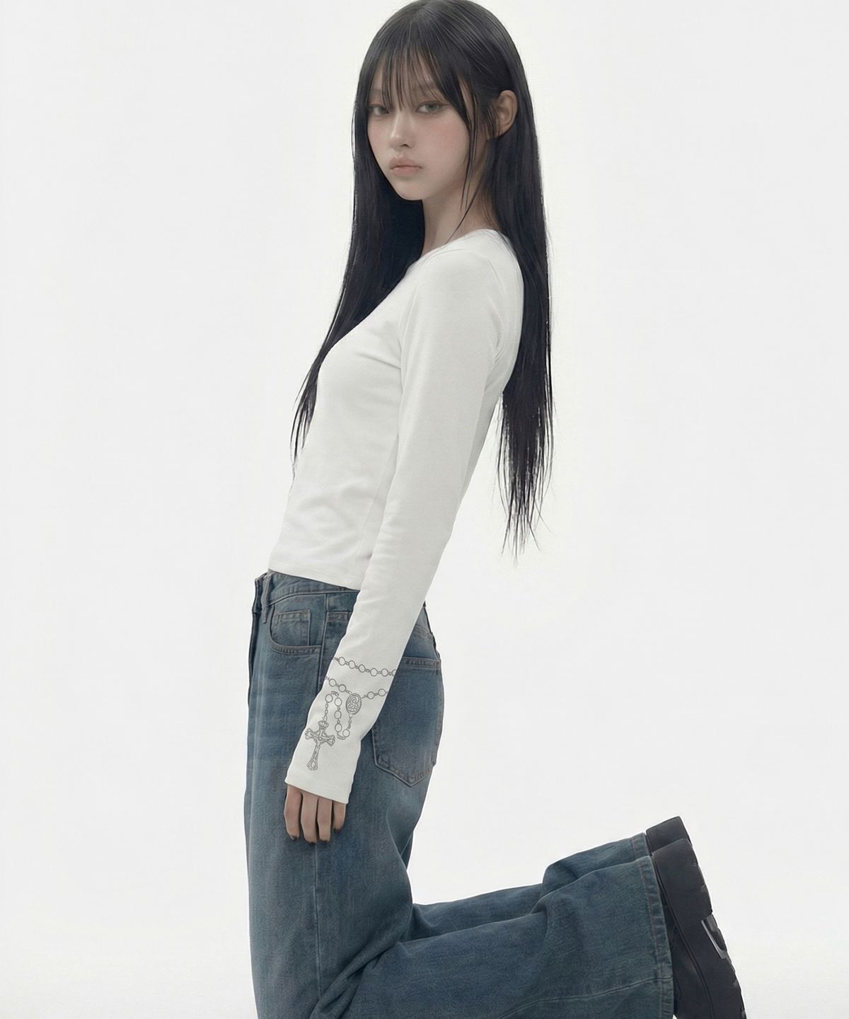 그레이버(GRAVER) [WOMAN]GRAECORP U넥 롱슬리브_2color