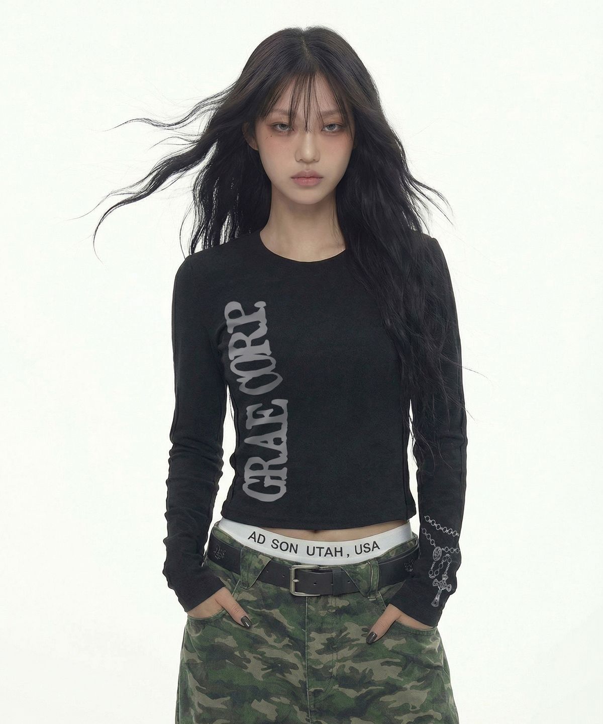 그레이버(GRAVER) [WOMAN]GRAECORP U넥 롱슬리브_2color