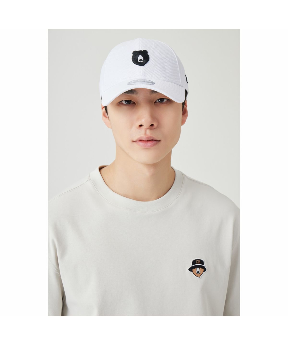 골든베어(GOLDEN BEAR) (GB X NEWERA) 940 Mesh Black Bear Ball Cap   G6RAX26521WHX