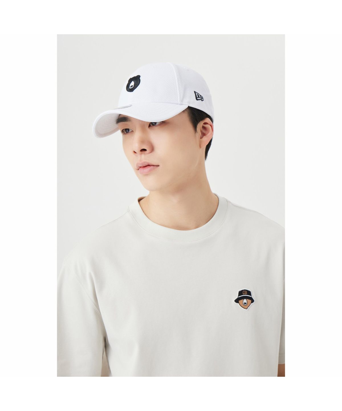 골든베어(GOLDEN BEAR) (GB X NEWERA) 940 Mesh Black Bear Ball Cap   G6RAX26521WHX
