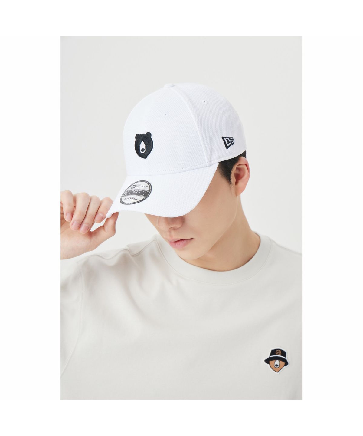 골든베어(GOLDEN BEAR) (GB X NEWERA) 940 Mesh Black Bear Ball Cap   G6RAX26521WHX