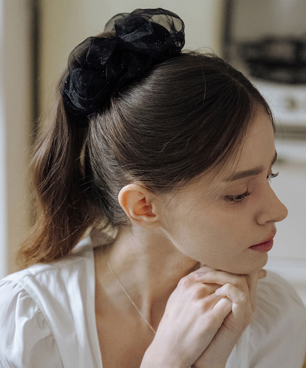 하스(HAS) HML003 Mini Glitter Scrunchie