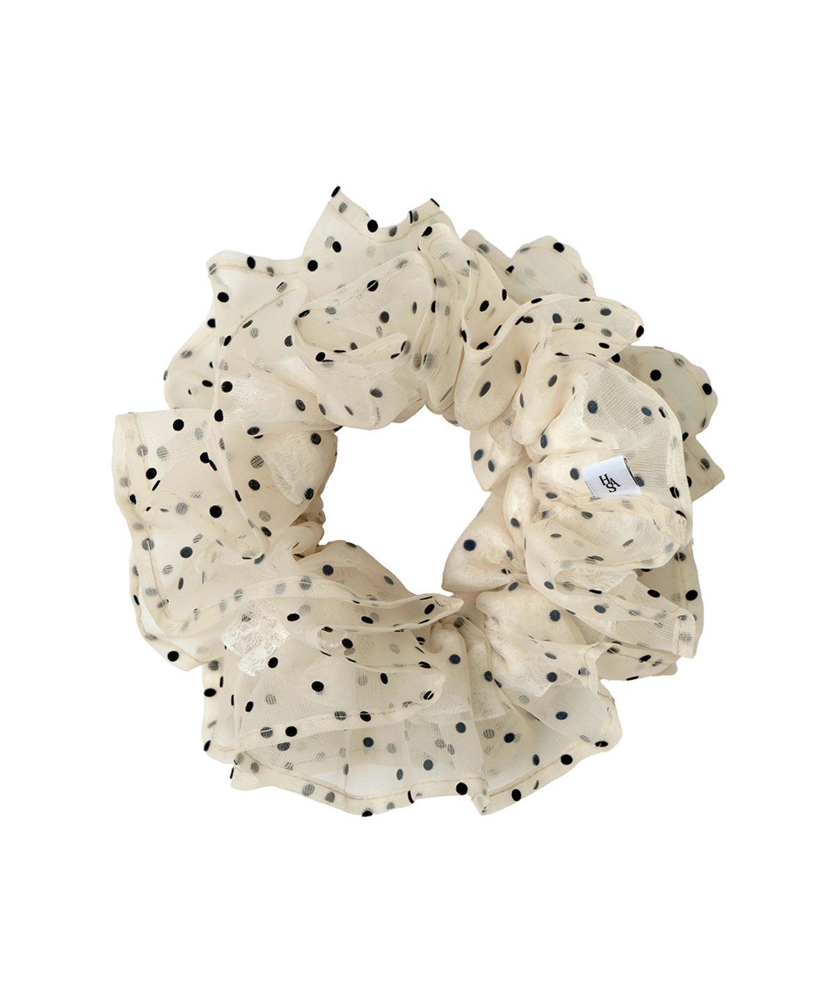 하스(HAS) HML002 Dot Ruffle Lace Scrunchie