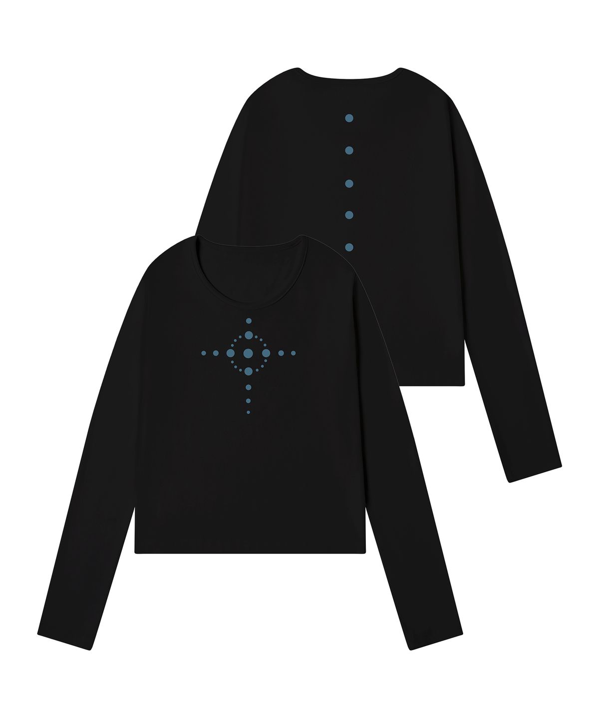 그레이버(GRAVER) [WOMAN]LINE DOTS U넥 롱슬리브_2color