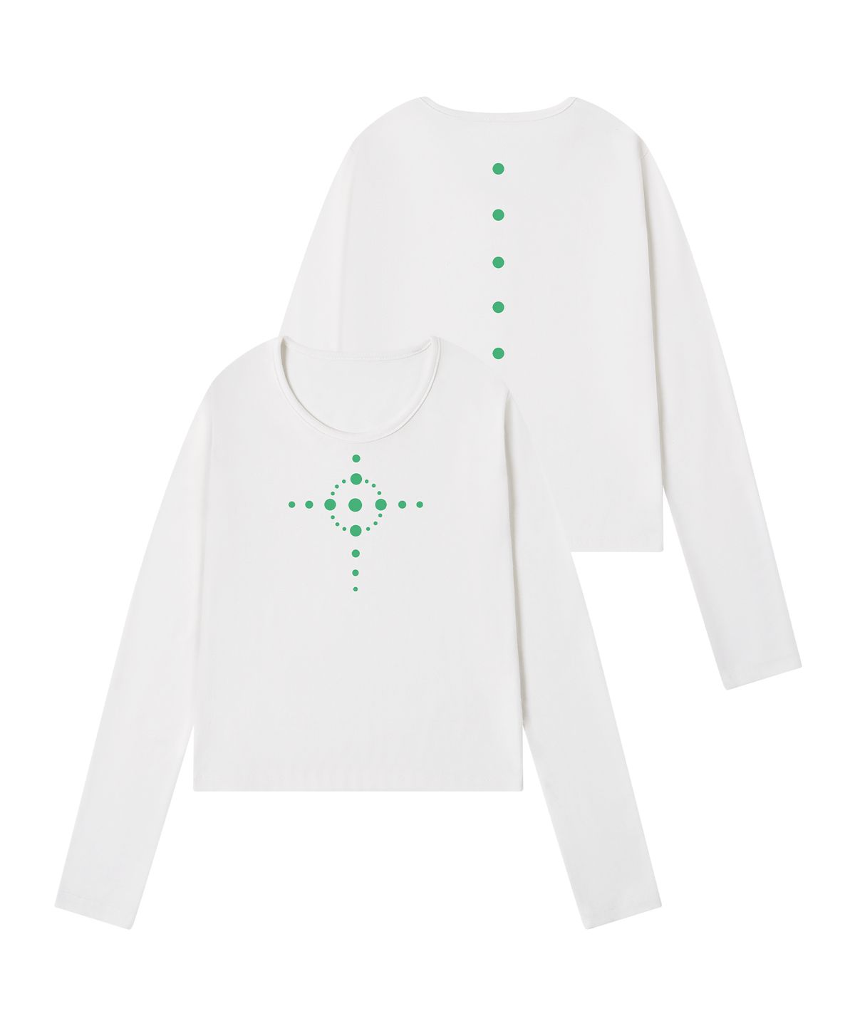 그레이버(GRAVER) [WOMAN]LINE DOTS U넥 롱슬리브_2color