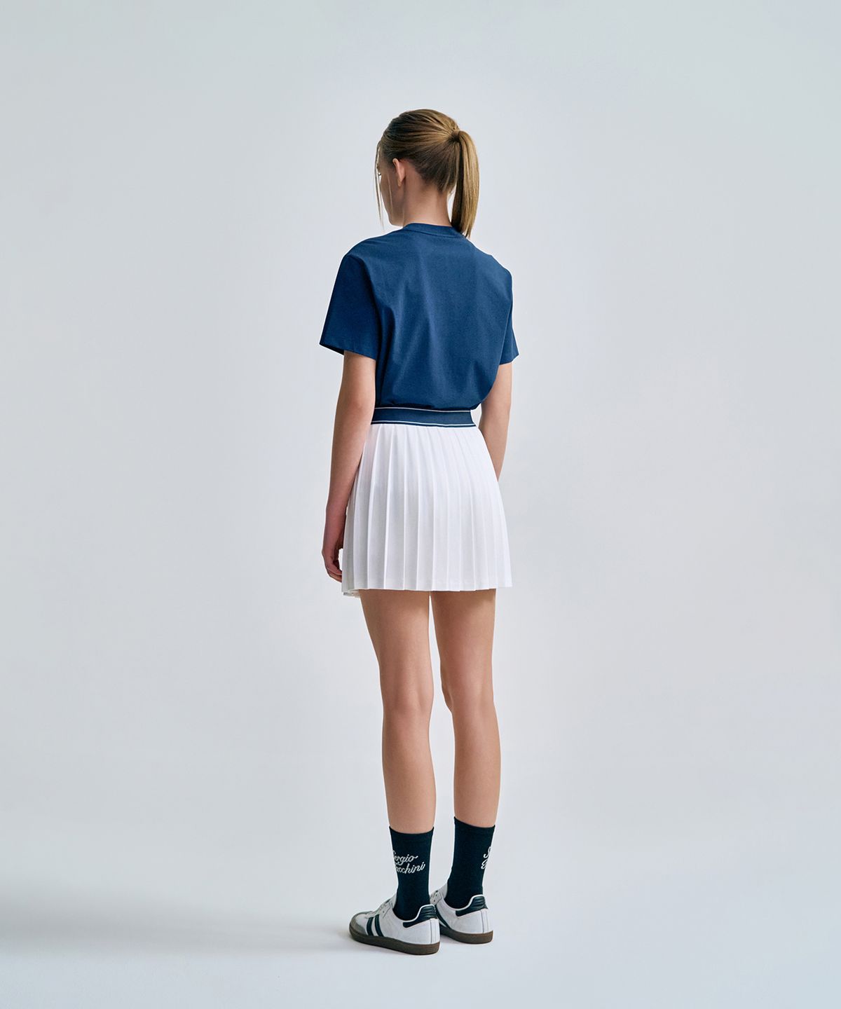 세르지오 타키니(SERGIO TACCHINI) U 클래식 그래픽 반팔 티셔츠 (Navy)