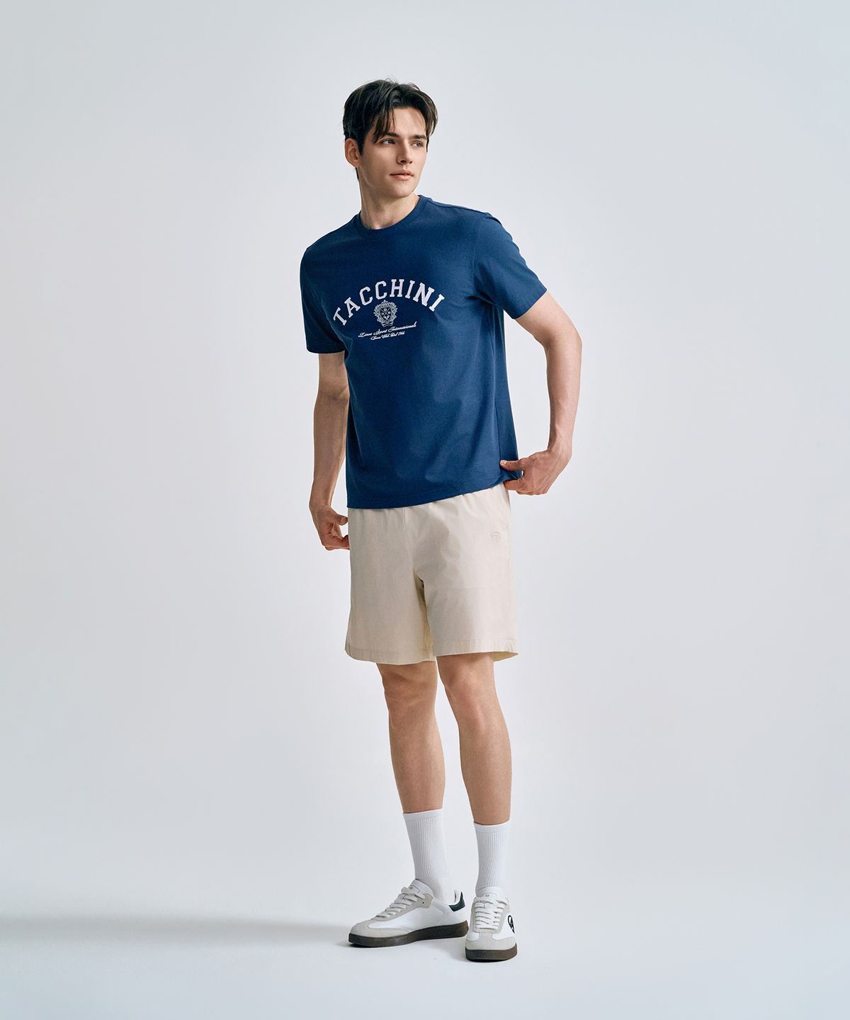 세르지오 타키니(SERGIO TACCHINI) U 클래식 그래픽 반팔 티셔츠 (Navy)