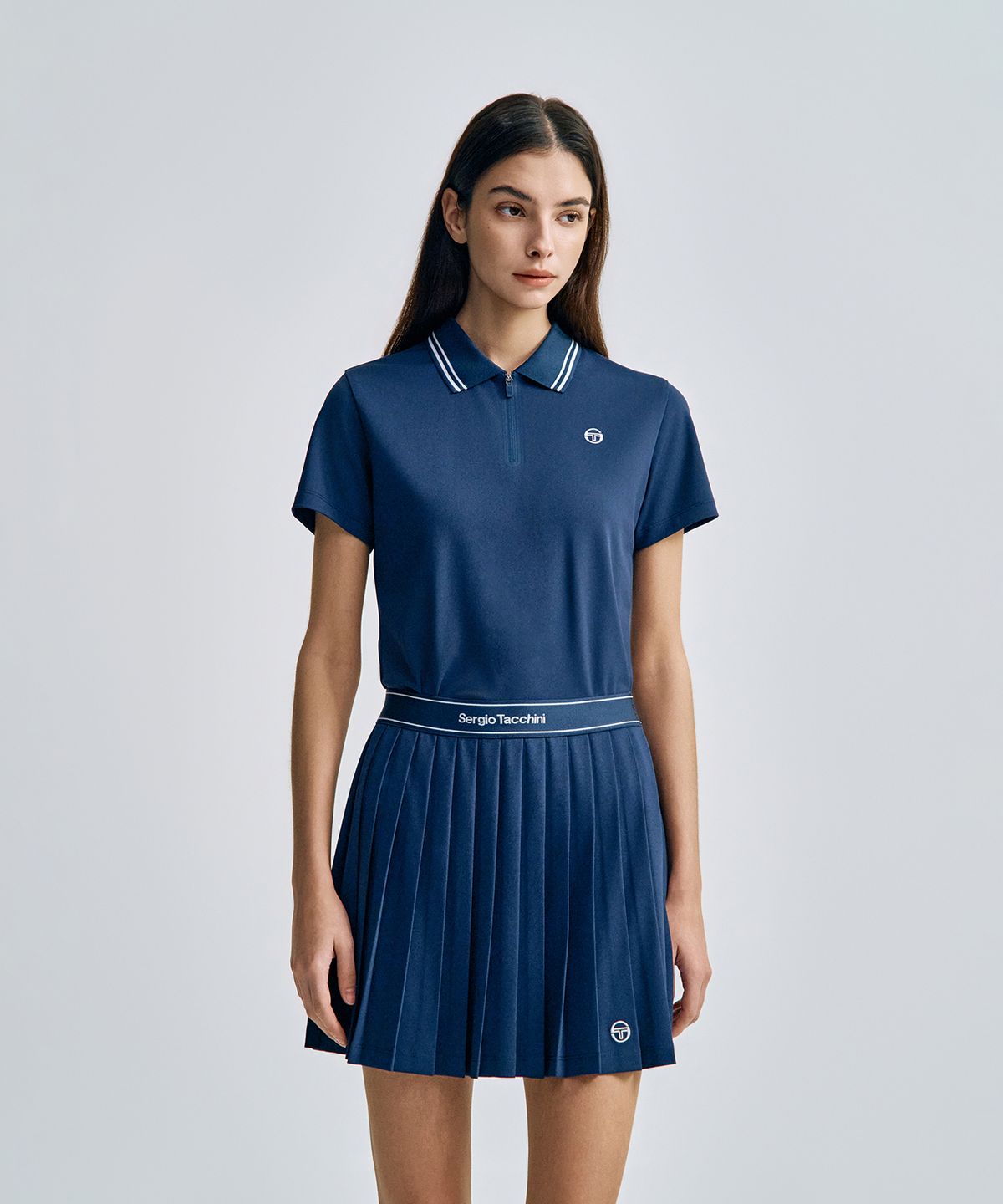 세르지오 타키니(SERGIO TACCHINI) W 지퍼넥 폴로 (Navy)