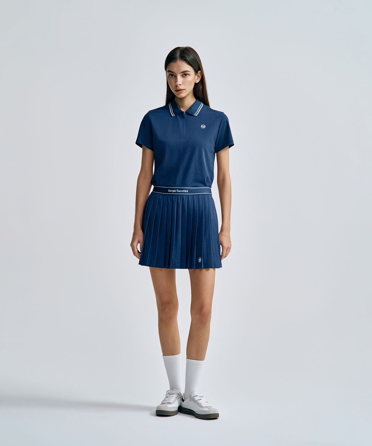 세르지오 타키니(SERGIO TACCHINI) W 지퍼넥 폴로 (Navy)