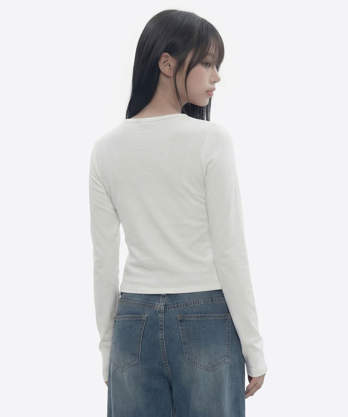 그레이버(GRAVER) [UNISEX]NEW CROSS U넥 롱슬리브_2color