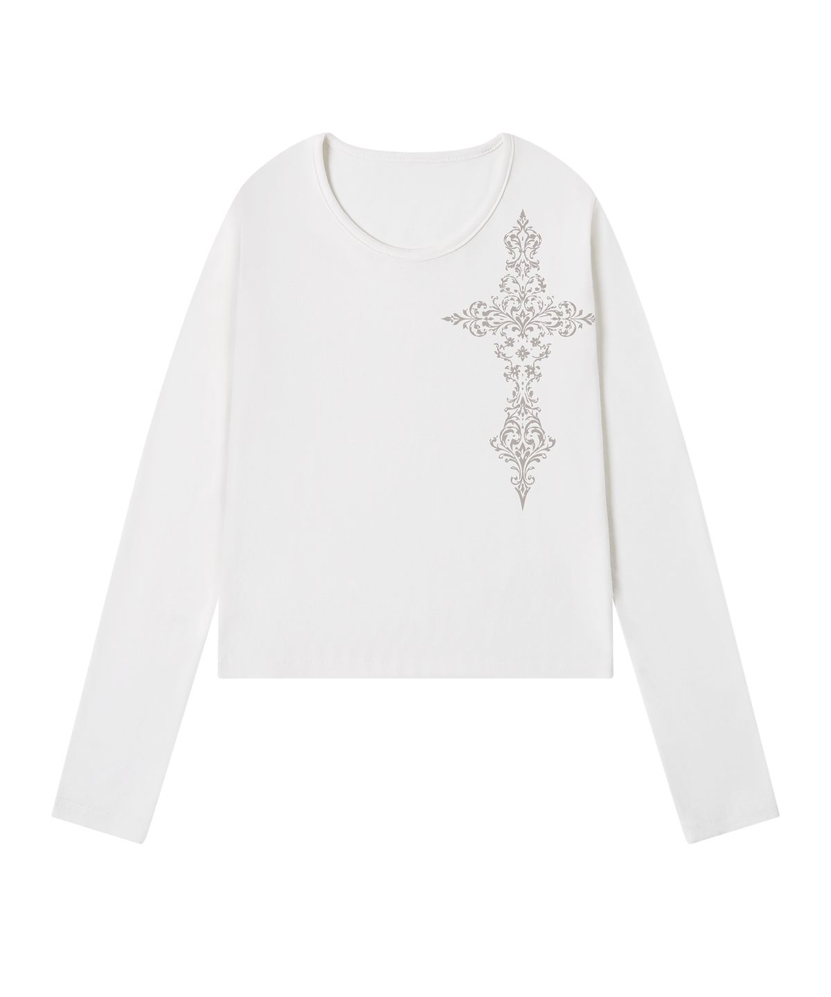 그레이버(GRAVER) [UNISEX]NEW CROSS U넥 롱슬리브_2color