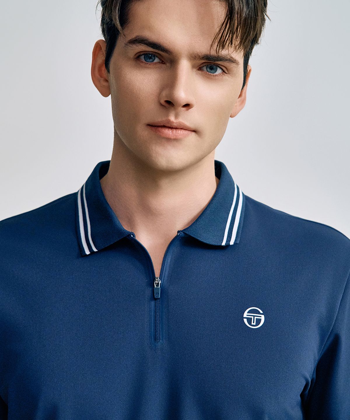 세르지오 타키니(SERGIO TACCHINI) M 지퍼넥 폴로 (Navy)