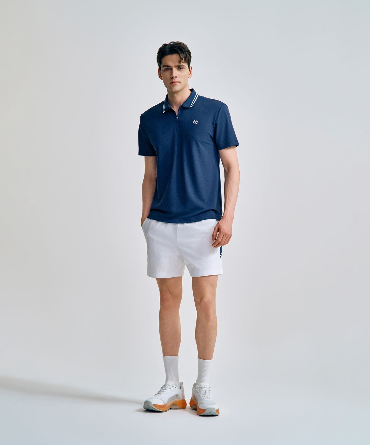 세르지오 타키니(SERGIO TACCHINI) M 지퍼넥 폴로 (Navy)