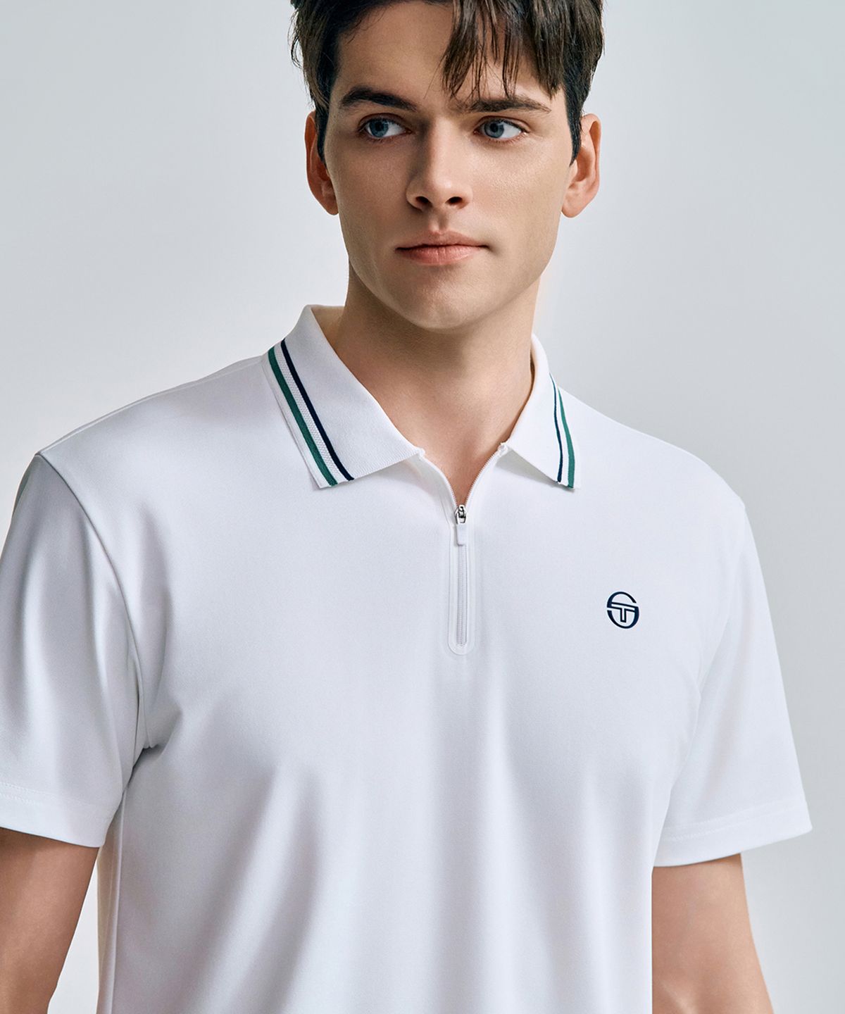 세르지오 타키니(SERGIO TACCHINI) M 지퍼넥 폴로 (White)