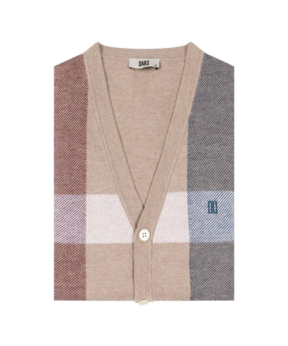 닥스셔츠(DAKS SHIRTS) 울혼방 빅체크 가디건_DMP1SWCD201I1