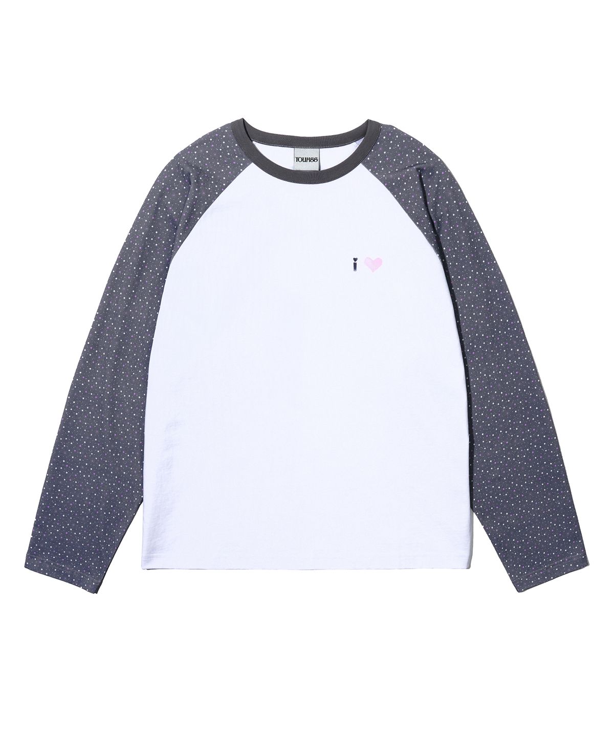 유희(YOUHEE) [YOUHEEXOTZ] STAR PATTERN RAGLAN LONG SLEEVE_GREY