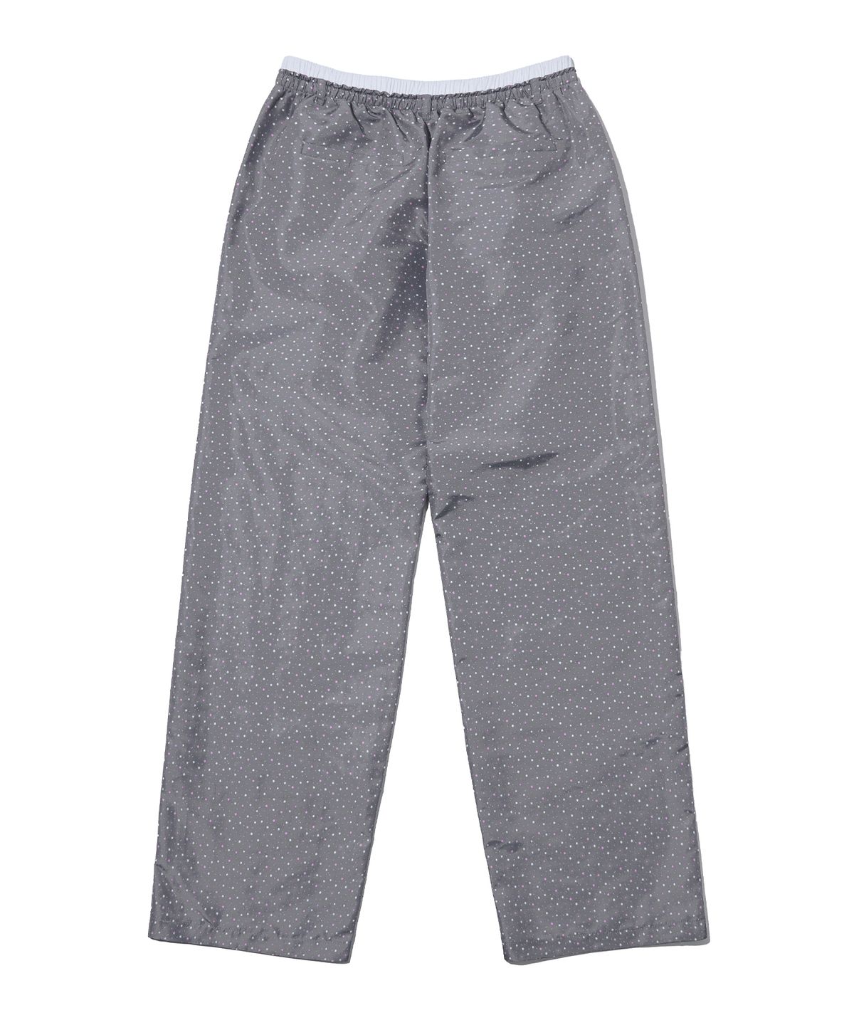 유희(YOUHEE) [YOUHEEXOTZ] STAR PATTERN LAYERED BANDING TRACK PANTS_GREY