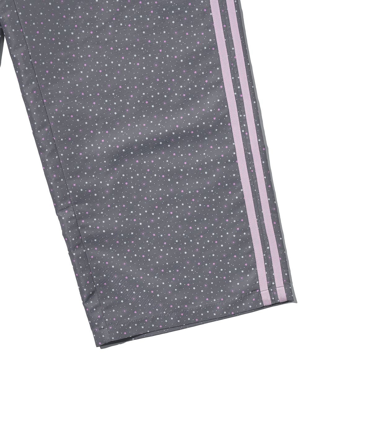 유희(YOUHEE) [YOUHEEXOTZ] STAR PATTERN LAYERED BANDING TRACK PANTS_GREY