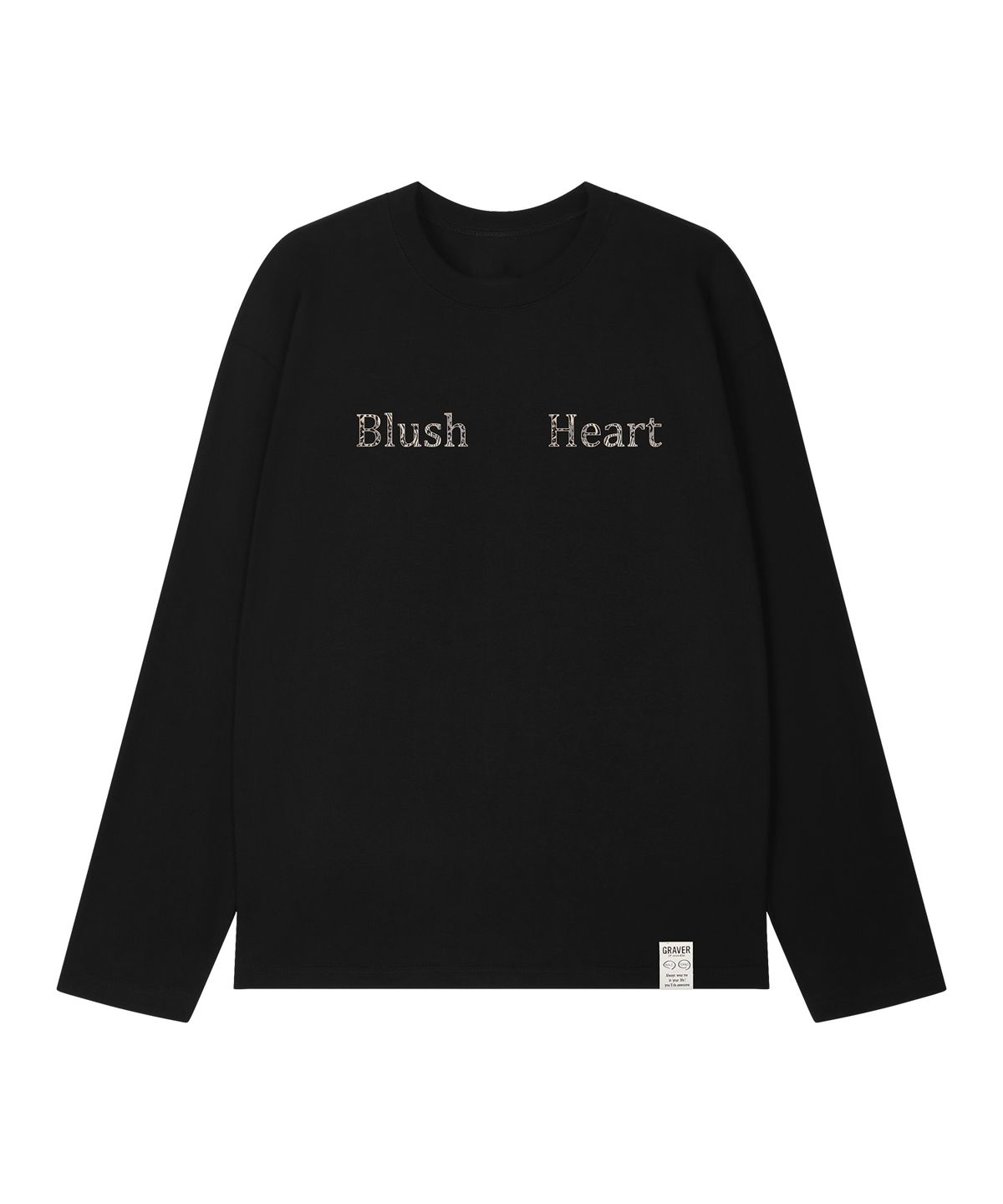 그레이버(GRAVER) [UNISEX]BLUSH HEART 롱슬리브 티셔츠_2color