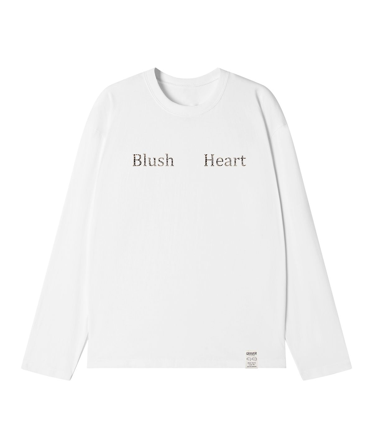 그레이버(GRAVER) [UNISEX]BLUSH HEART 롱슬리브 티셔츠_2color