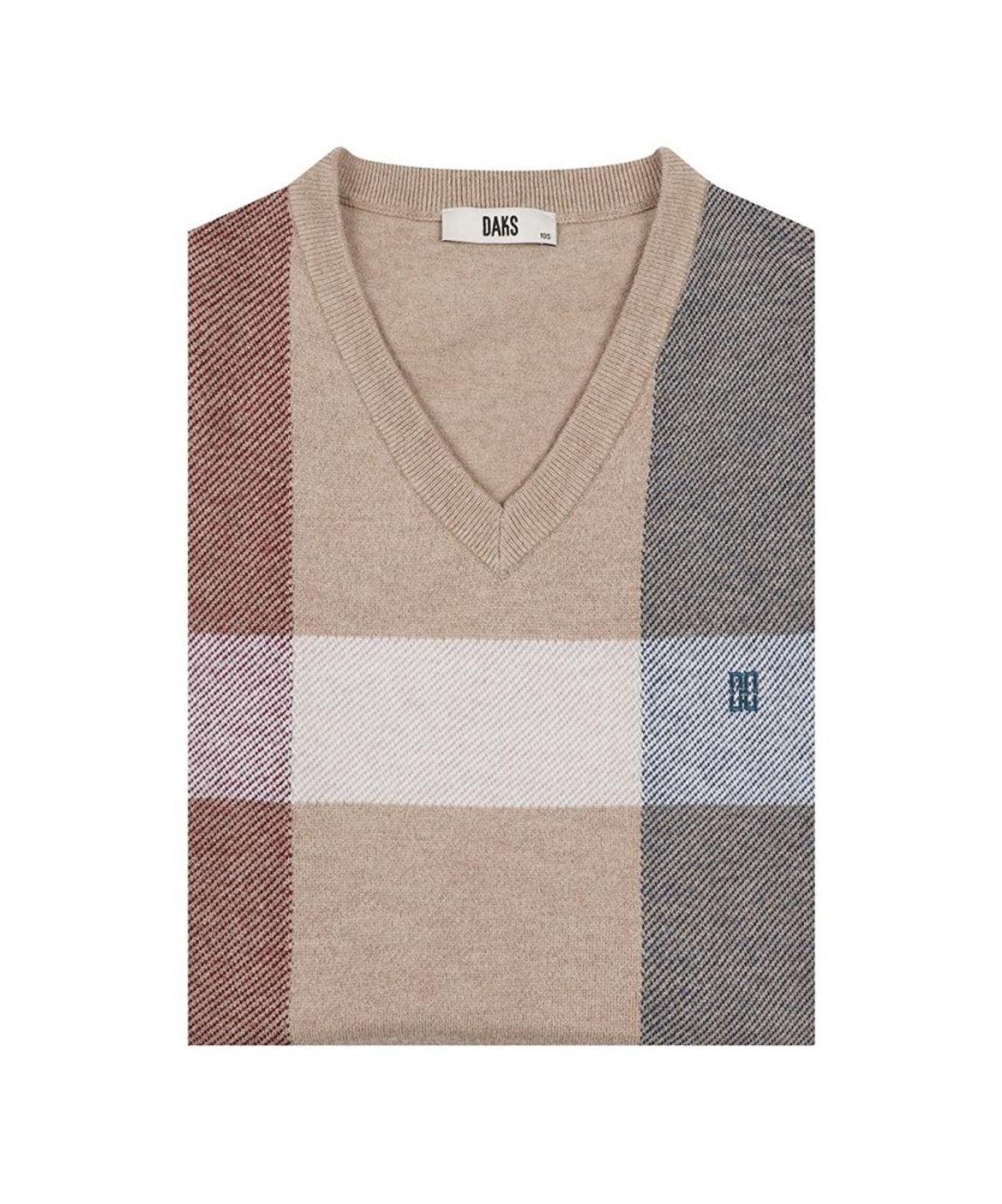 닥스셔츠(DAKS SHIRTS) 울혼방 빅체크 베스트_DMP1SWVE201I1