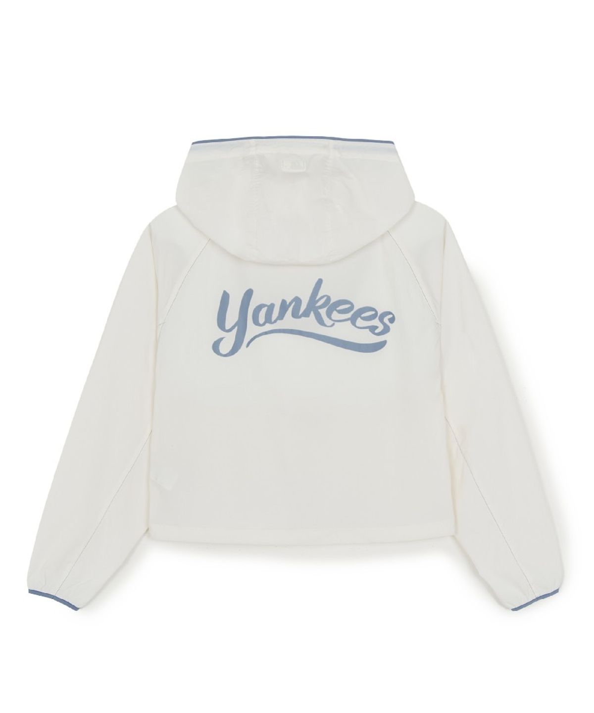 엠엘비(MLB) 여성 스포티브 컬시브 로고 후드 바람막이 NY (Ivory)