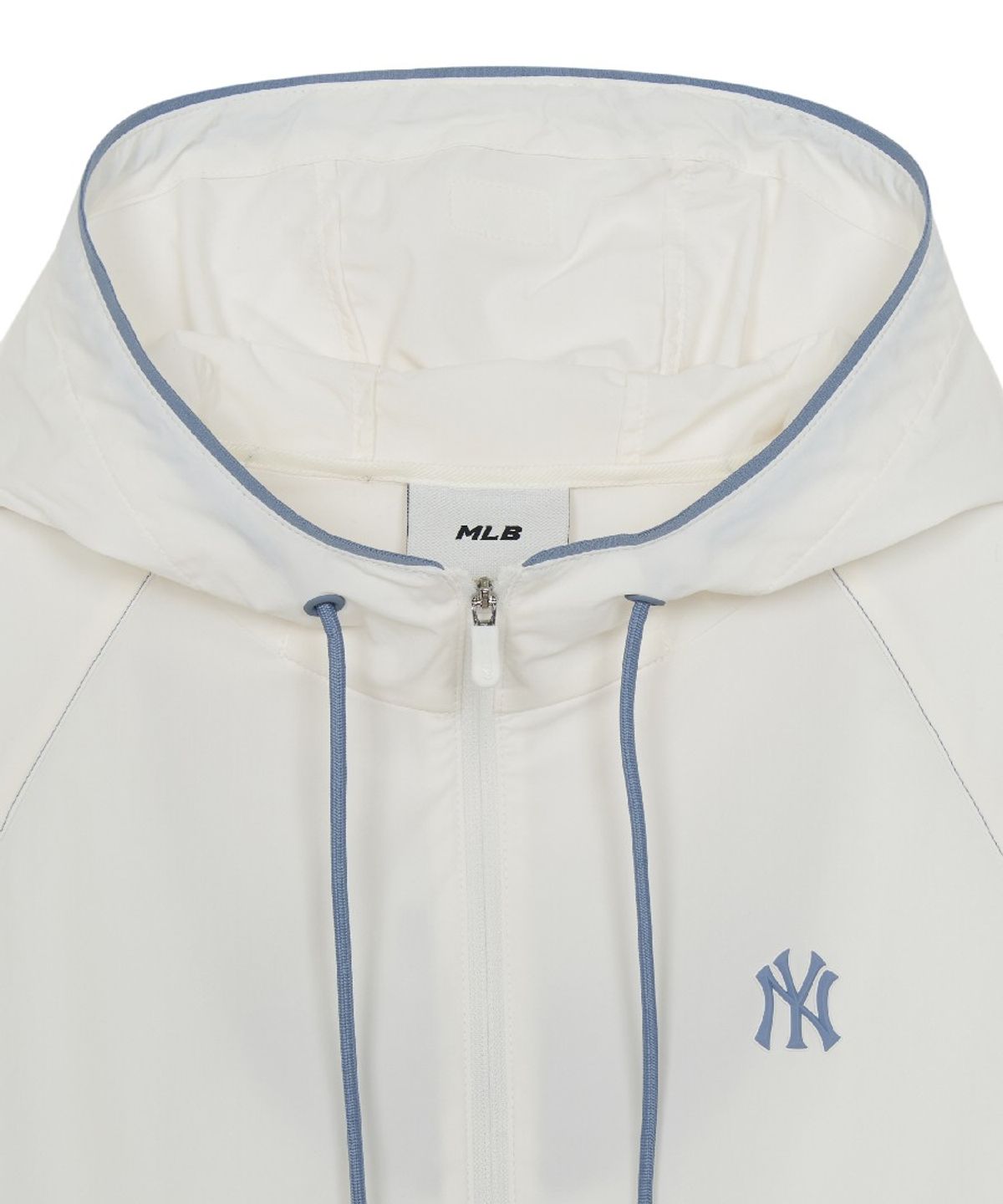 엠엘비(MLB) 여성 스포티브 컬시브 로고 후드 바람막이 NY (Ivory)