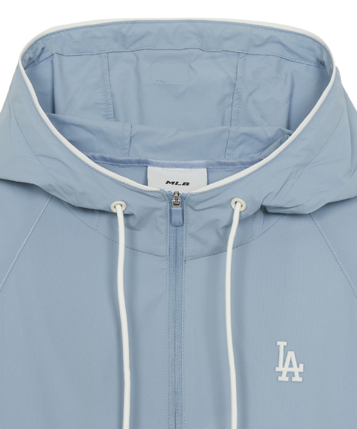 엠엘비(MLB) 여성 스포티브 컬시브 로고 후드 바람막이 LA (L.SKY BLUE)