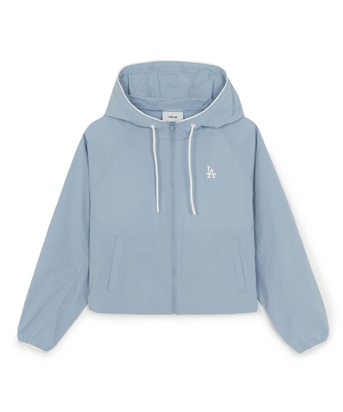 엠엘비(MLB) 여성 스포티브 컬시브 로고 후드 바람막이 LA (L.SKY BLUE)