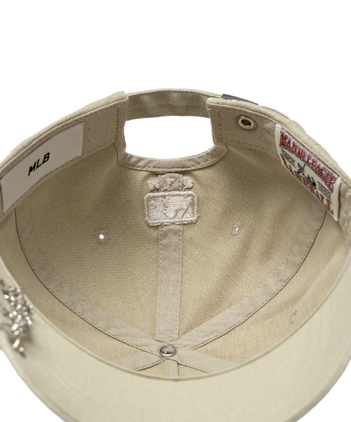 엠엘비(MLB) 빈티지 컬시브 주얼리 언스트럭쳐 볼캡 BOS (Beige)
