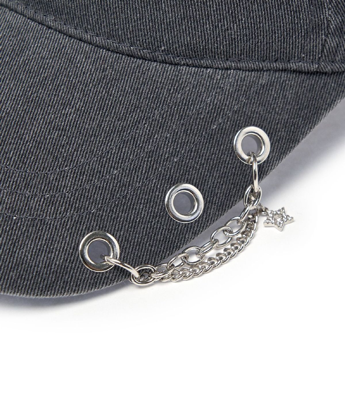 엠엘비(MLB) 빈티지 컬시브 주얼리 언스트럭쳐 볼캡 NY (Charcoal Grey)